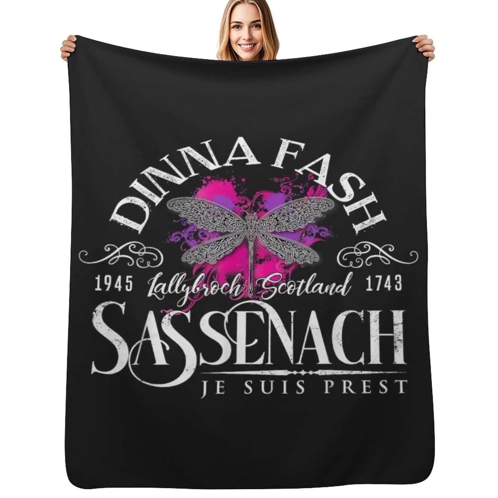Dinna Fash SassenachDragonfly Outlander Color Splash TShirt19 Manta elegante y cálida para sala de estar y dormitorio