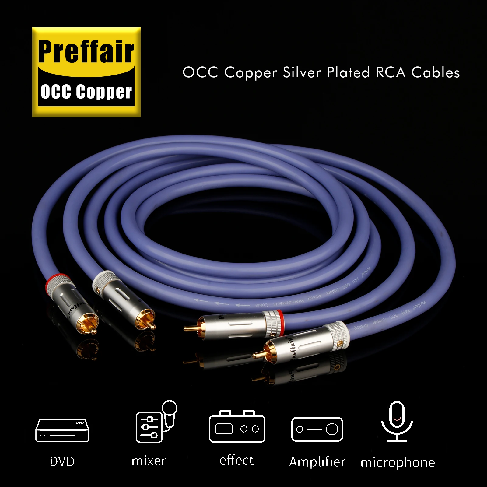 

Аудиокабель Furutech Alpha FA-αS22 OCC RCA, 24-каратный позолоченный разъем, коаксиальный соединительный кабель Hi-Fi от 2RCA до 2RCA для усилителя/ЦАП