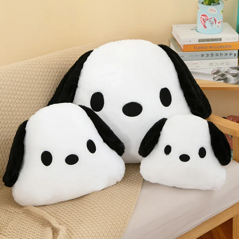 Sanrio Kawaii Pochacco juguete de peluche grande, almohada para la cabeza, cojín para niñas, muñecas de peluche suaves de Anime de dibujos animados, juguetes para niños, regalos de cumpleaños