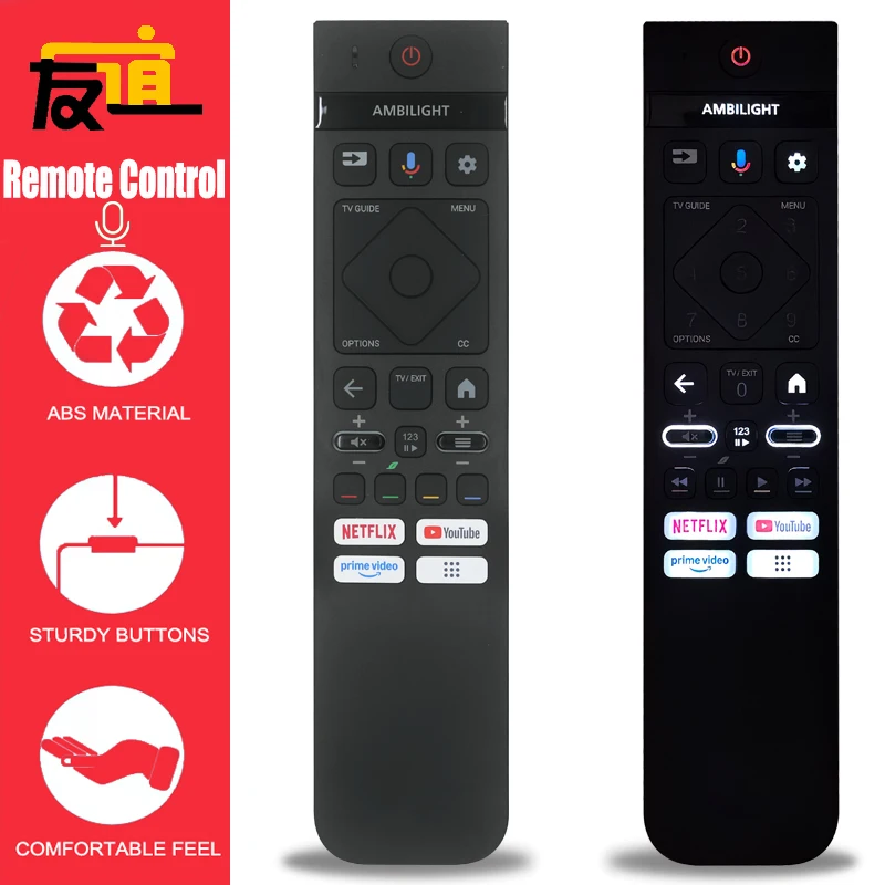 Original 398GM10BEPHNL001SY SRC-3009-04 Voice Remote Control for Philips 55/65/77OLED908/12  550LED819/12 Smart 4K Ultra HD TV