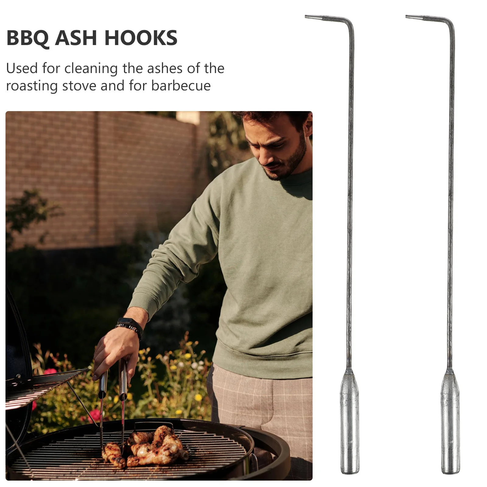 4 個のステンレス鋼暖炉ポーカーバーベキュー灰除去用ロングハンドル快適なグリップ多機能ツール