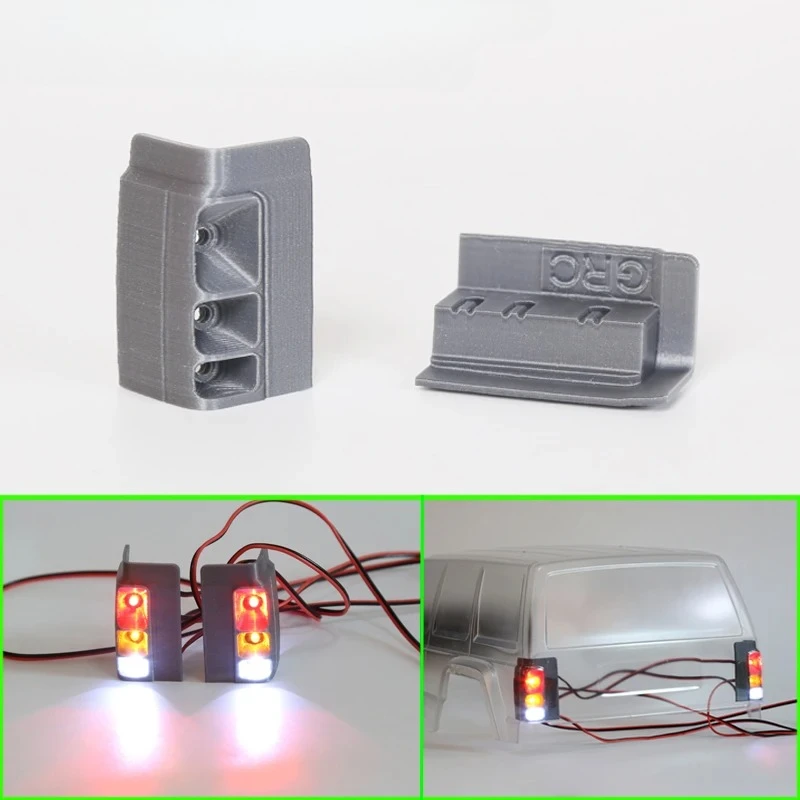 1 Pair 3D Printing Led Taillight Cup Car Light Shell for 1/10 RC Crawler Car SCX10 90046