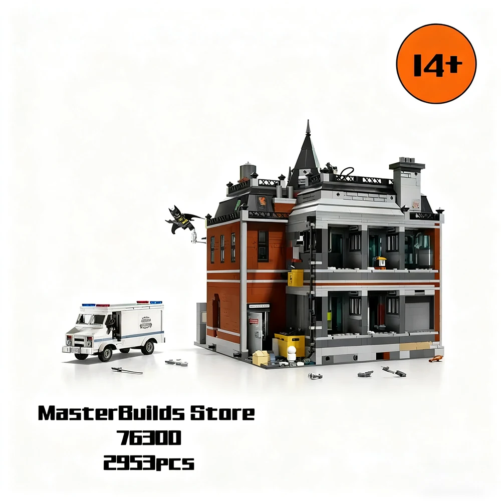 

Китайский конструктор серии Street View: Модель здания «Психиатрическая лечебница», мебель для дома, развивающая сборная игрушка, подарок