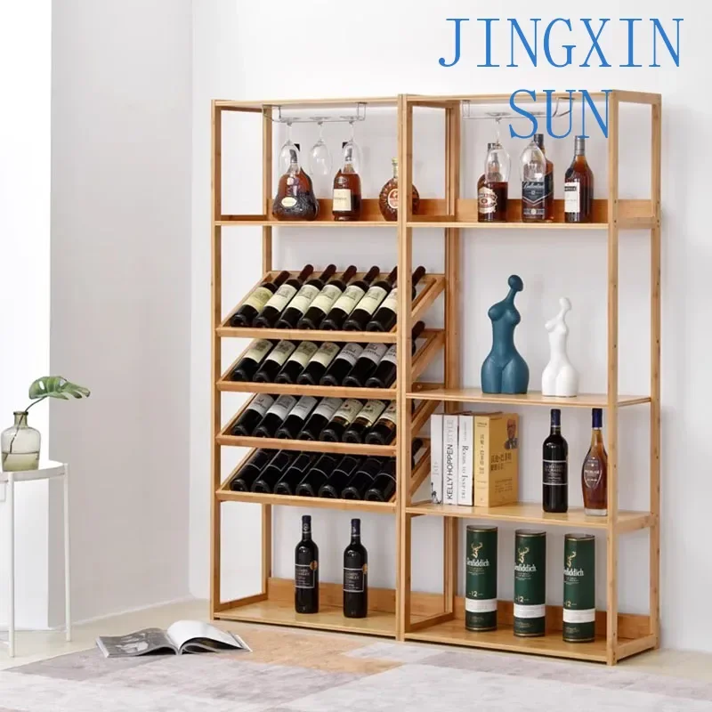 Holder Bottle Liquor Wine Cabinets Kitchen Shelf Buffet Industrial Retail Wine Rack Cellar Traditional Adega Barzinho Furniture