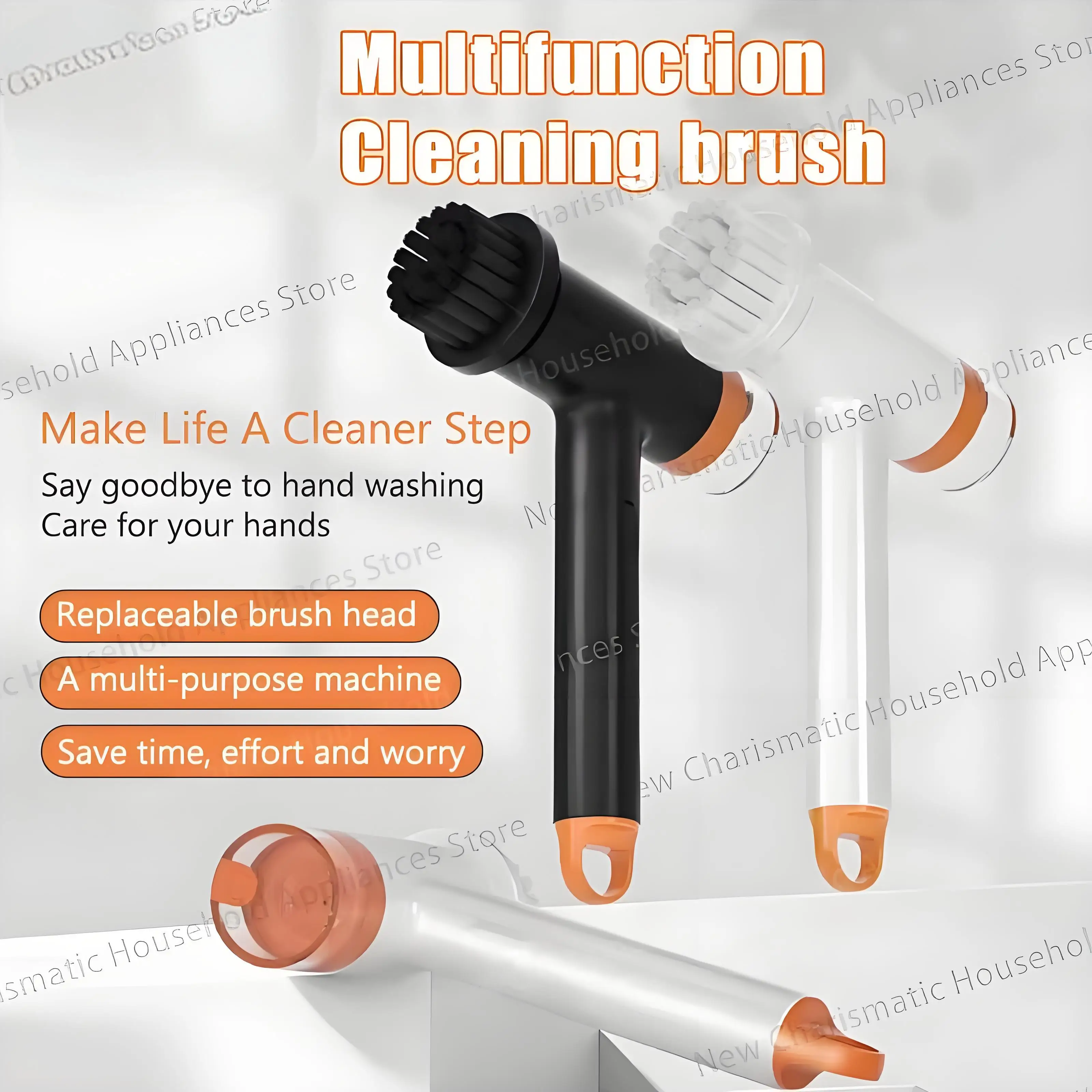 

New Multifunctional Wireless Electric Clean Brush Multi Brush Head Replacement Handheld Gap Brush Kitchen Floor Brush