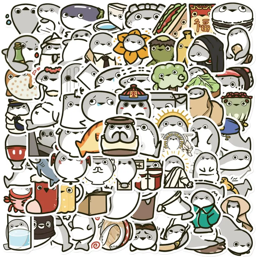 Pegatina estética de Arte de tortuga Sakaban, decoración para coche, motocicleta, equipaje de viaje, teléfono, guitarra, portátil, pegatina de juguete para niños, 80 piezas