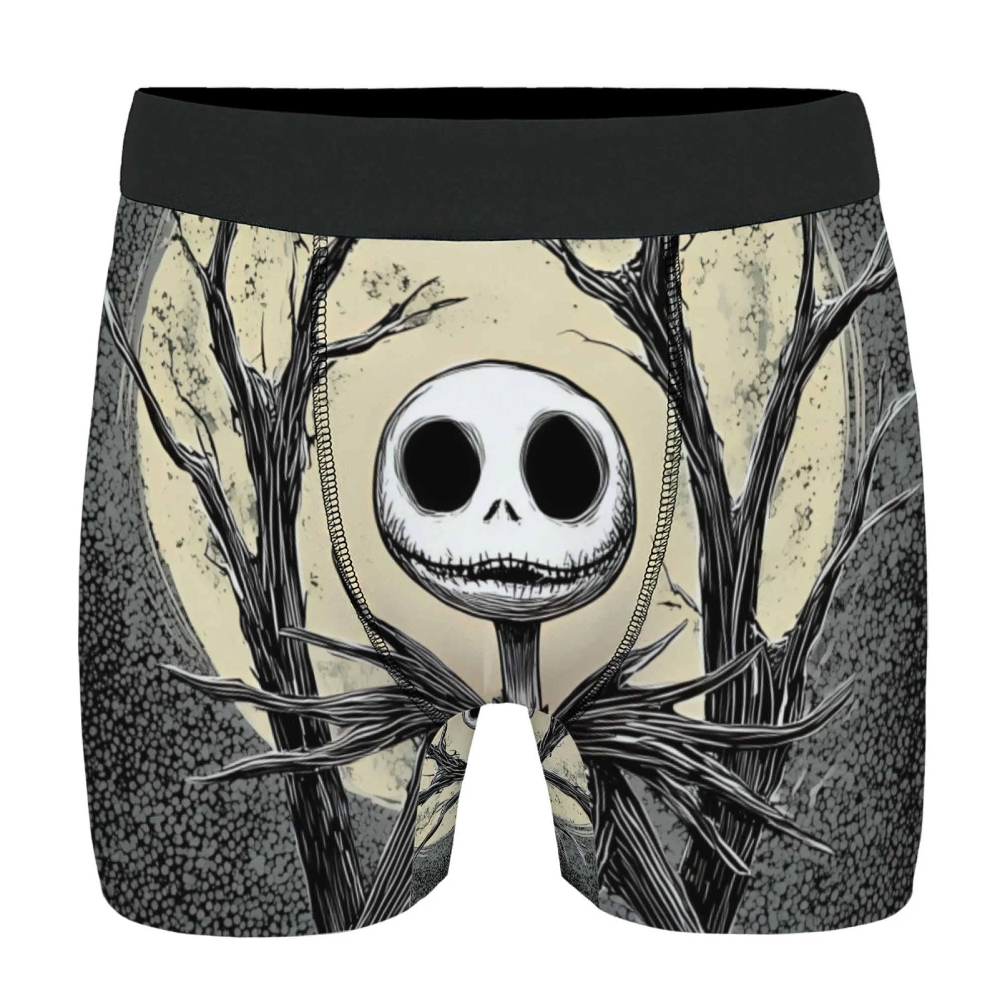 

Мужское нижнее белье с рисунком Рождества Джека, новинка, удобные сексуальные мужские шорты-боксеры, дышащая повседневная одежда, праздничный забавный подарок