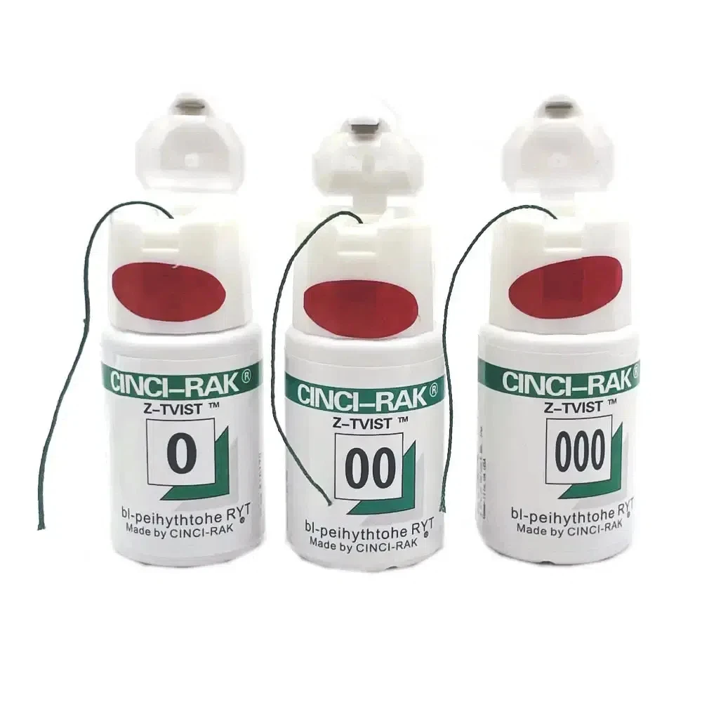 1 Bottle Dental Gingival Line Thread Disposable Retraction Cord Knitted Cotton Gum Line Dentist Material Size 0 00 000 1 2