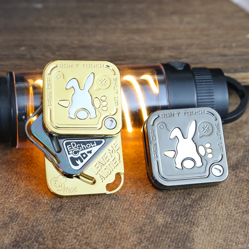 Grumpy Rabbit Fingertip EDC Spielzeug Drei Schichten Magnetische Seite Push Slider Fidget Spinner Metall Dekompression Für Erwachsene Geschenk