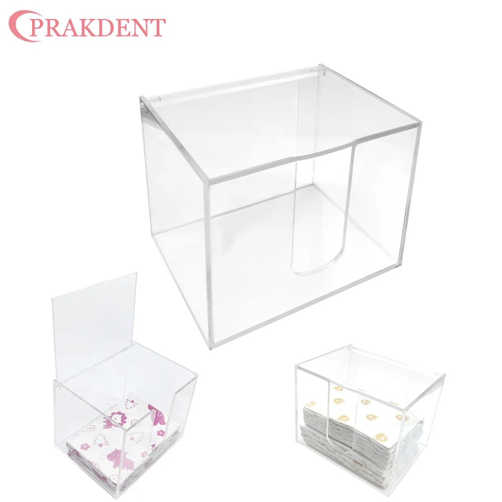 

Transparent resin frame towel box dustproof towel storage box placement box 1pcs