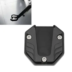 Universal Motorcycle Kickstand Side stand Pad Enlarge Extension Foot Plate High Strength Support Accessory Aluminium Black
