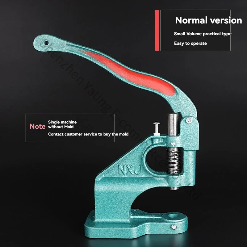 Hand Press Button Installation Machine Manual Press Grommet Eyelet Installer Tools Snap Fastener Metal Mold Mute Craft Tool