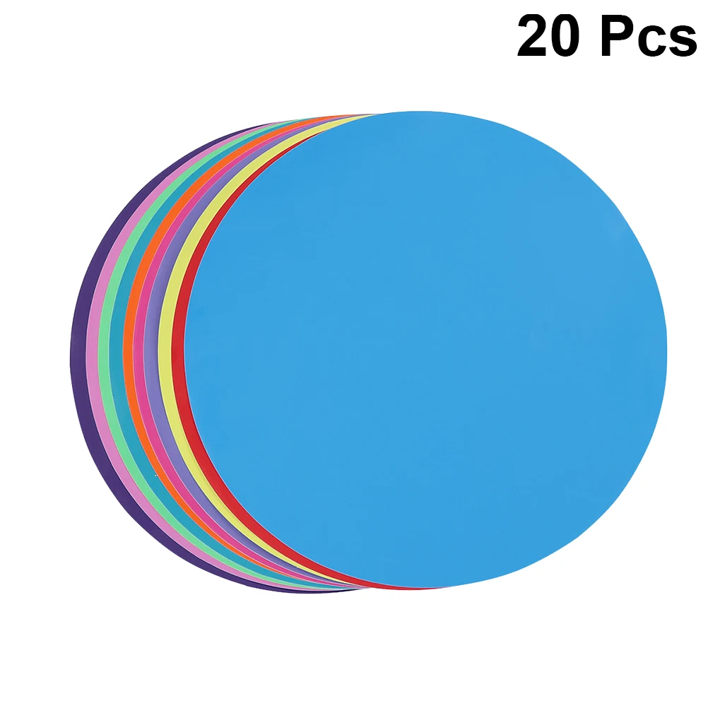Autocollants pour tableau blanc, 20 pièces, effaçables à sec, cercles de points, autocollants en vinyle amovible réinscriptibles