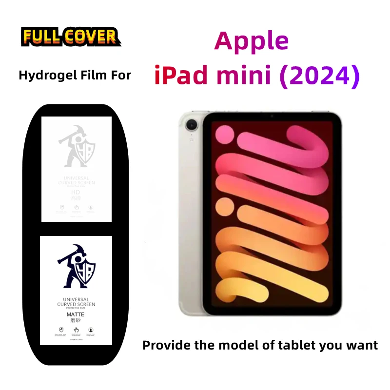 

2pcs Matte Tablets Hydrogel Film For Apple iPad mini (2024) HD Screen Protector For iPad mini7 2024 8.3 inches Clear Film