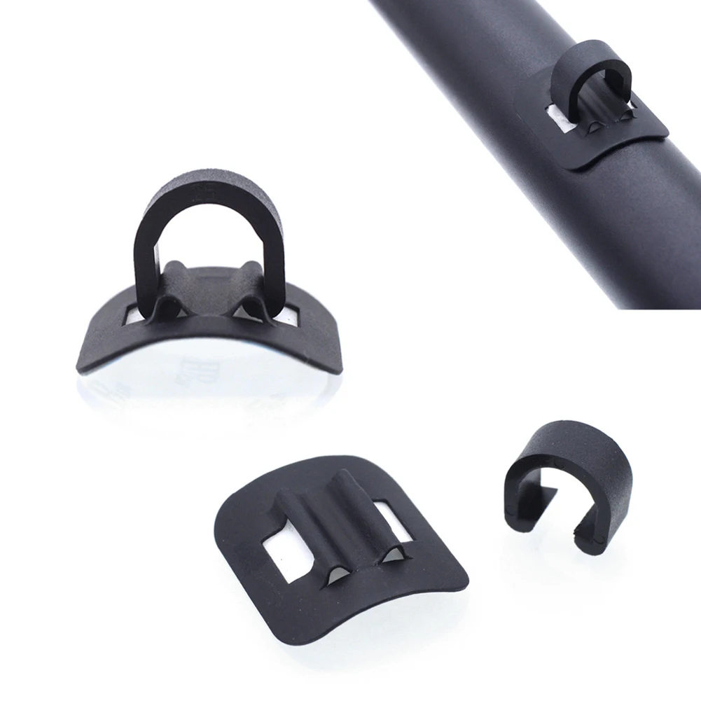 Mountain Road Bike C Buckle for Wire Pipe Fixation Aluminum Alloy Backing Wire Base Compatible with Bicycle Frames