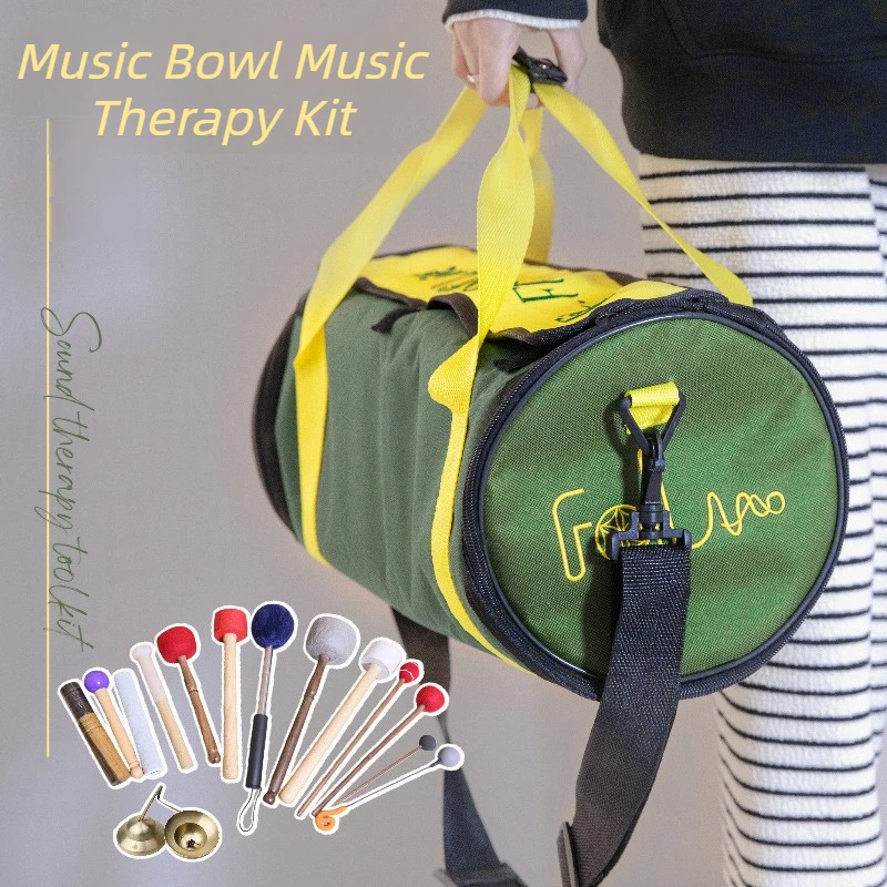 Nepal Sound Bowl Tool Bag Sound Healing Storage Bags Large Capacity Handbag Portable Percussion Instruments with Mallet Parts