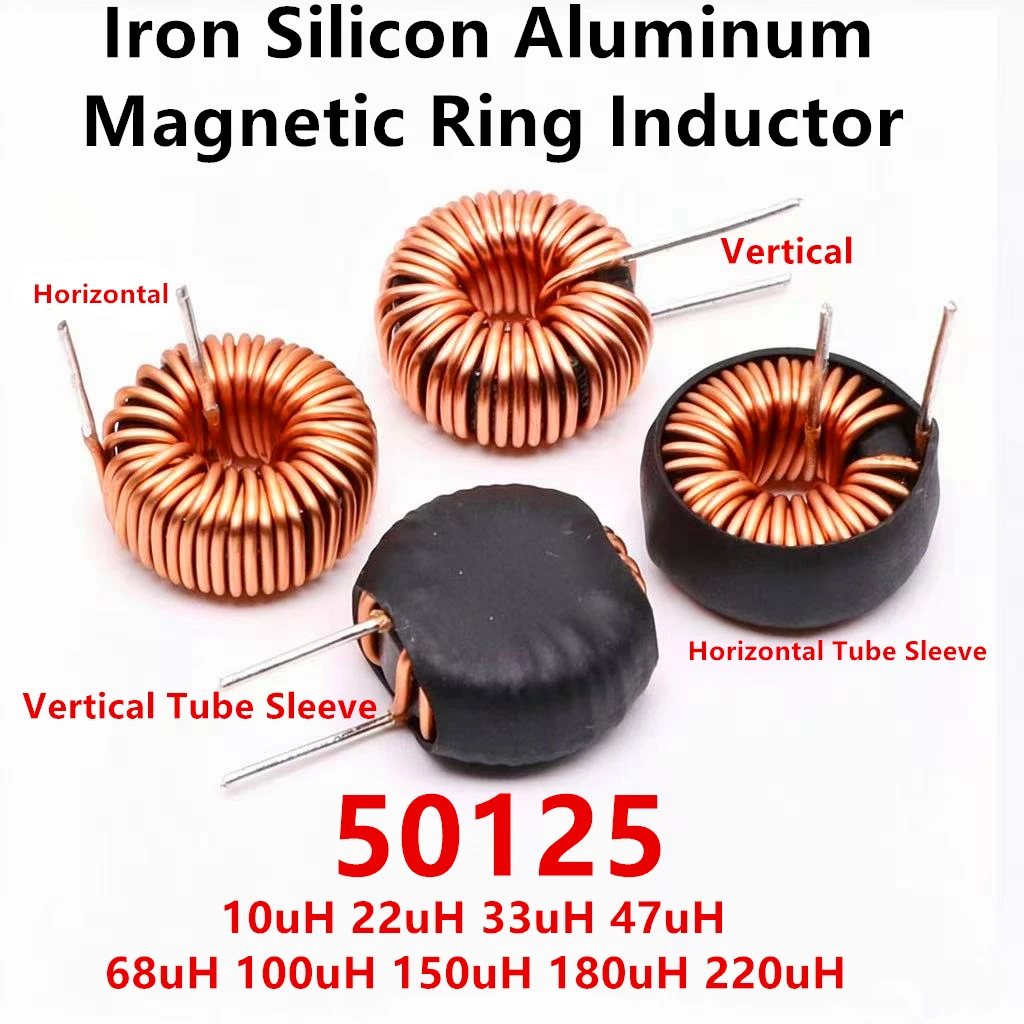 50125 Lron Silicon Aluminum Magnetic Ring Inductor Toroidal High Current Car Power Supply DC Energy Storage Power Inductor Coil