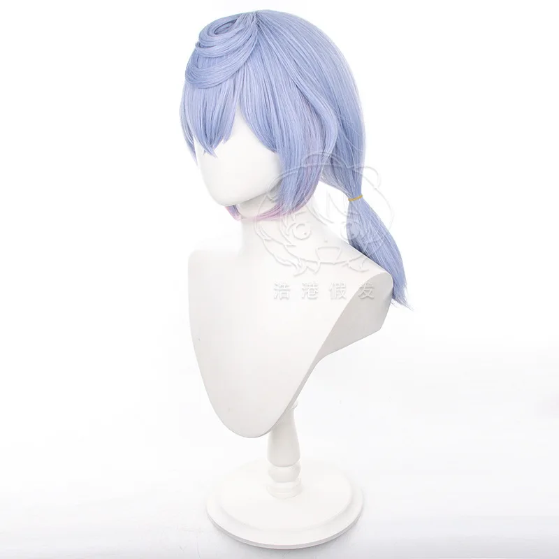 Sigewinne cosplay perucas genshin impacto mulher misturada azul cachos de cabelo festa de halloween acessórios traje comic con vestir-se perucas