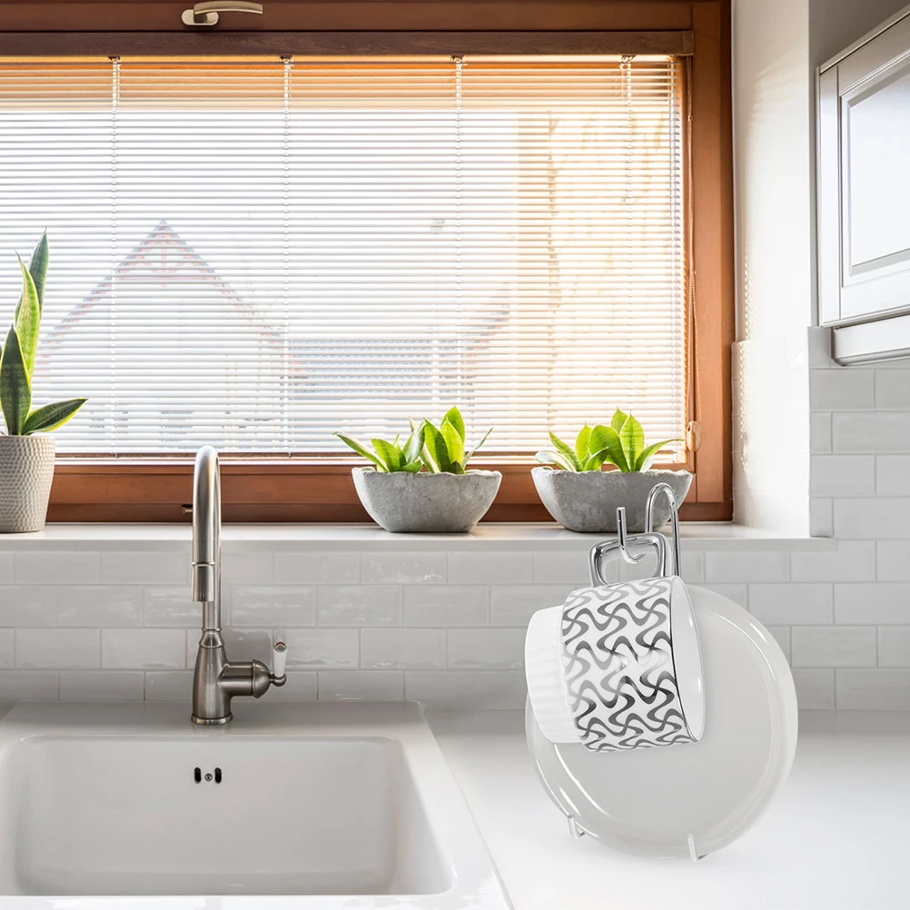 

Подставка для чашки чая, блюдца, держатель для кофейной кружки, металлическая стойка, органайзер для хранения тарелок для домашнего офиса, полка для кофейной кружки