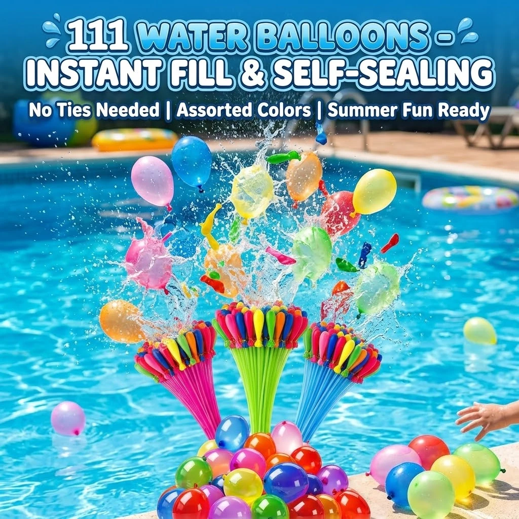 111個入りクイックフィル水風船セット 夏の水爆弾 プール  - Party Games Bomb のレビューと価格