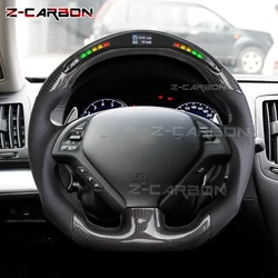 LED Steering Wheel Carbon Fiber For Infiniti G37 G37X 2008 2009 2010 2011 2012 2013 Car Modification Accessories Steering Wheel