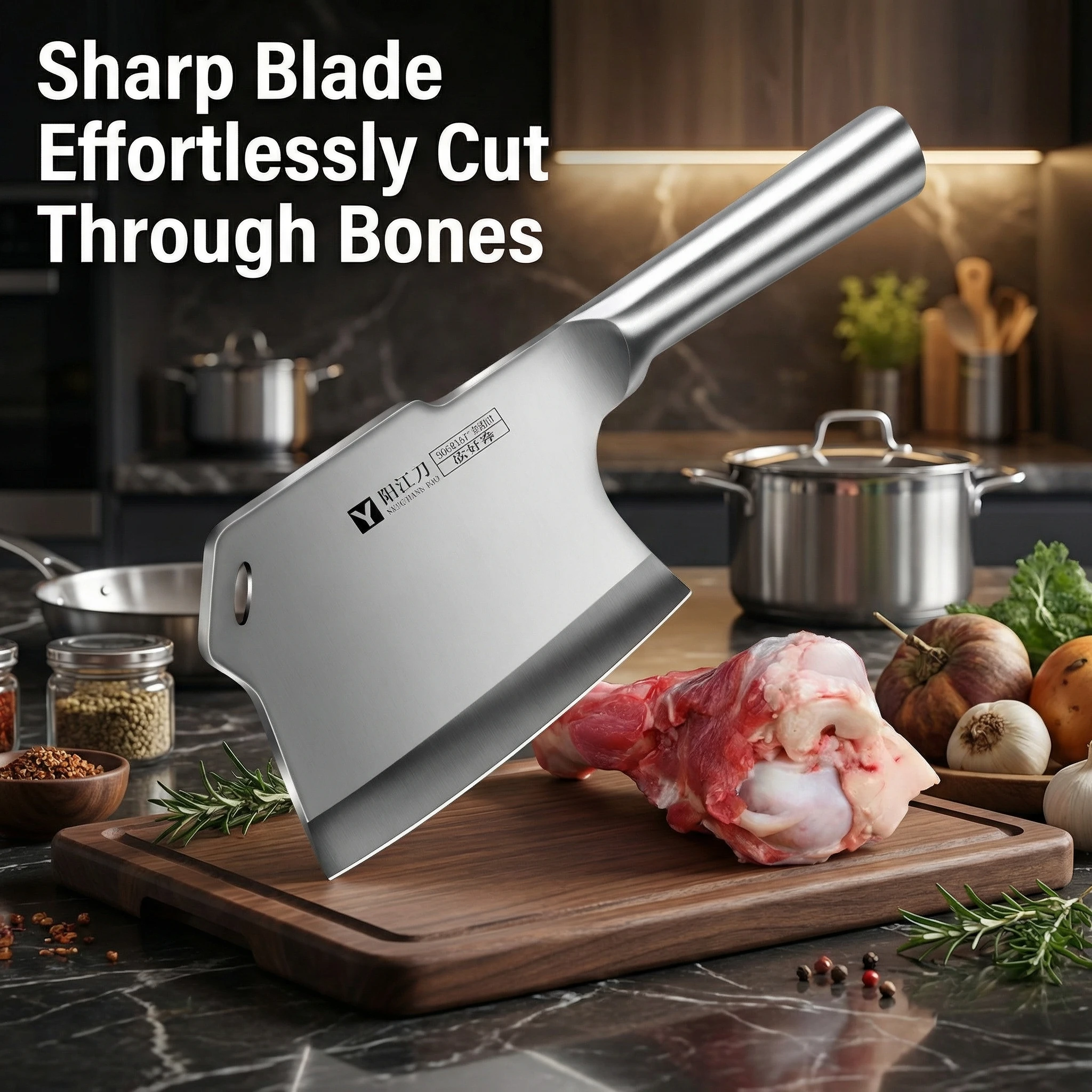 Premium Kitchen knife High Grade Thickened Bone Cleaver Knife High Carbon Stainless Steel Butcher Axe New Type Kitchen Knife view 2