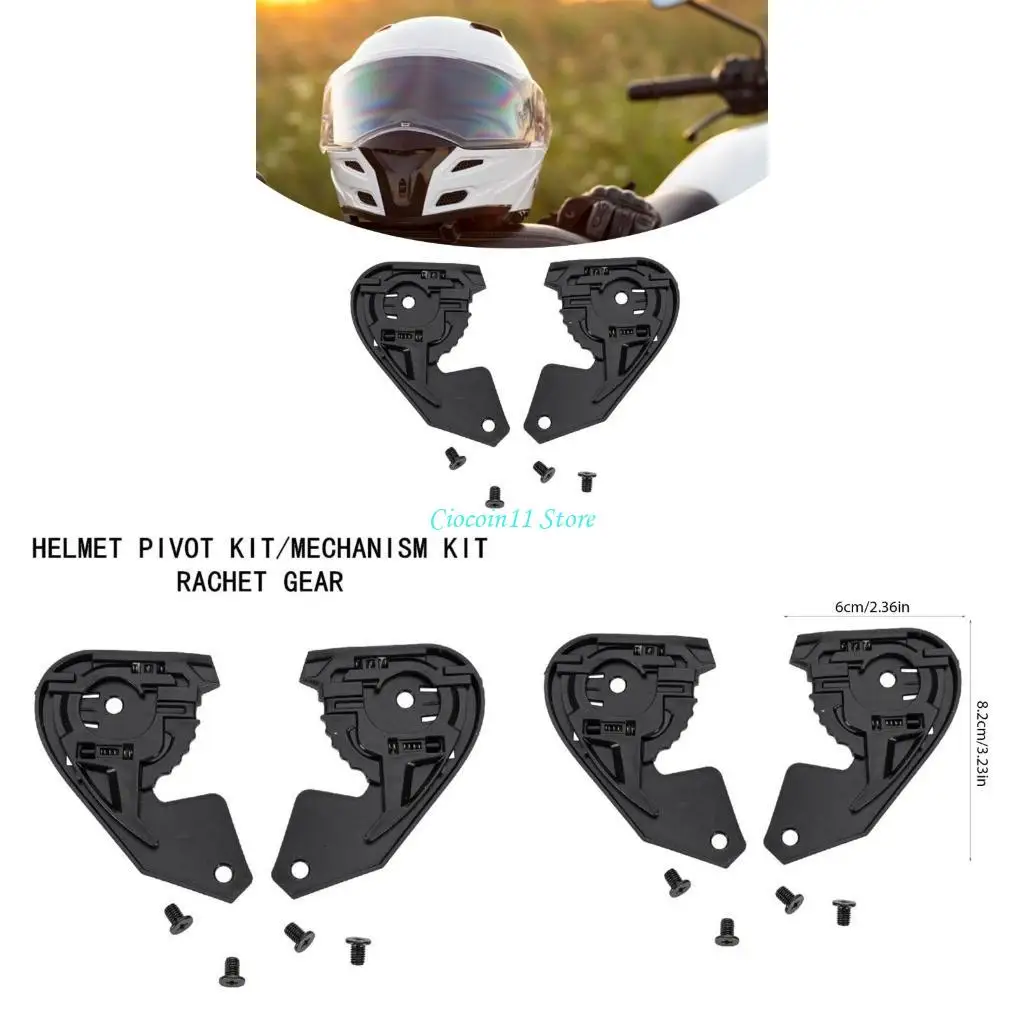 

Y1UB 1 Pair Helmets Visors Base Plate with Screw Motorcycle Helmets Face Windshield Visors Base for JHM-802 Easy Installation