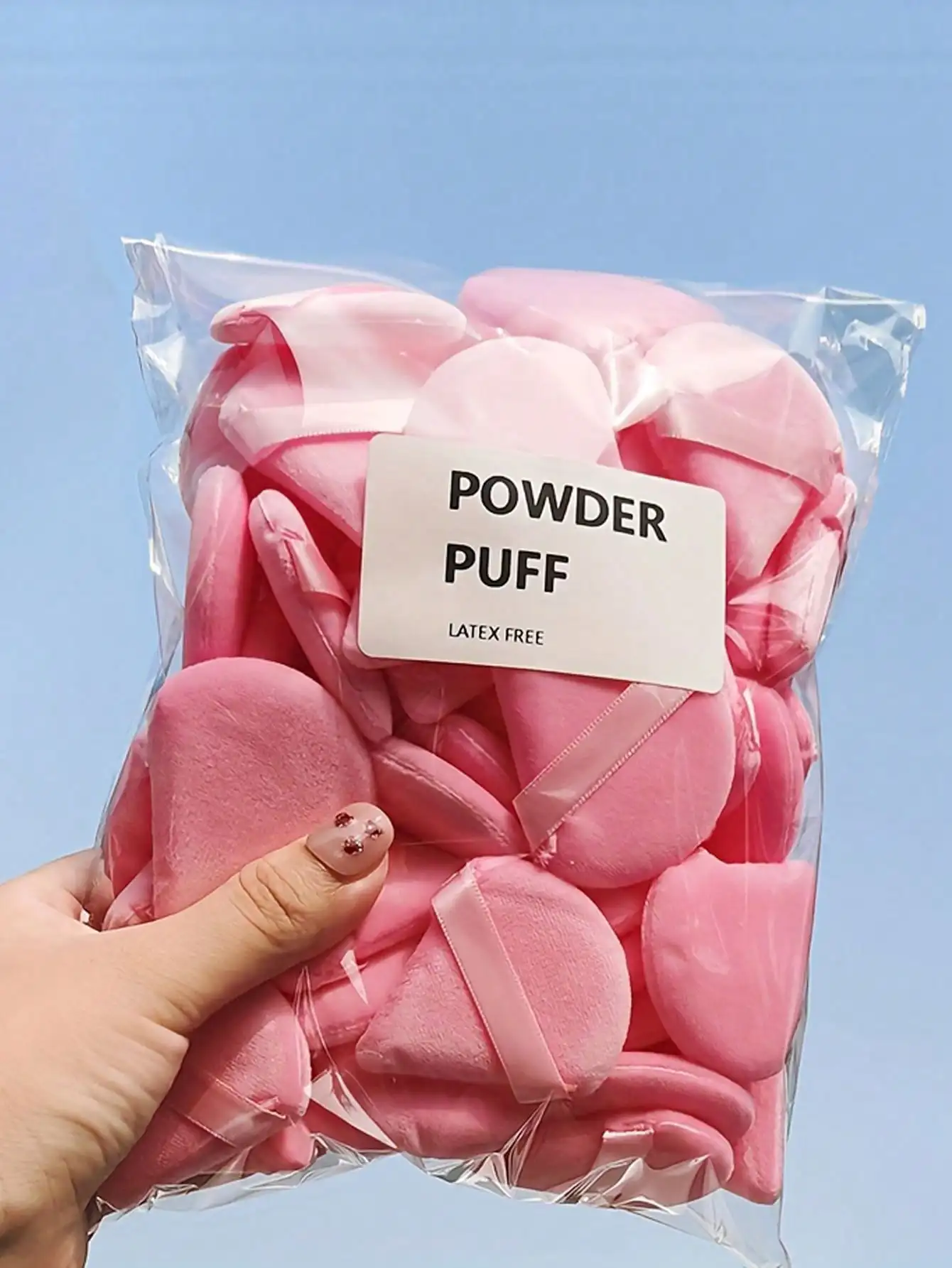 20/10/3/1pc 三角ベルベットメイクアップパウダーパフ、フェイシャルパウダーパフ、再利用可能なメイクアップパウダーパフ、アイメイクアップパウダーパフ