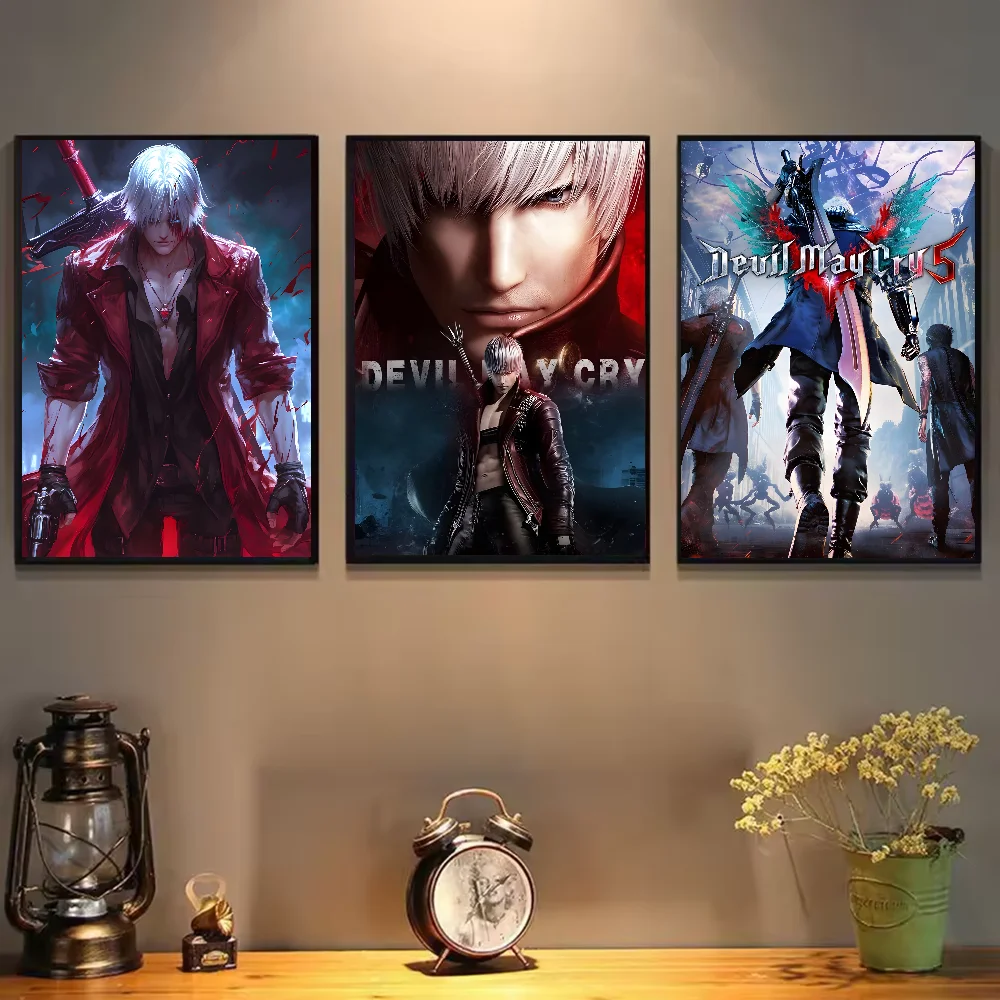 ملصق Devil May Cry-S عالي الدقة على الحائط اللاصق المقاوم للماء لغرفة المعيشة المنزلية وغرفة النوم والديكور الجمالي