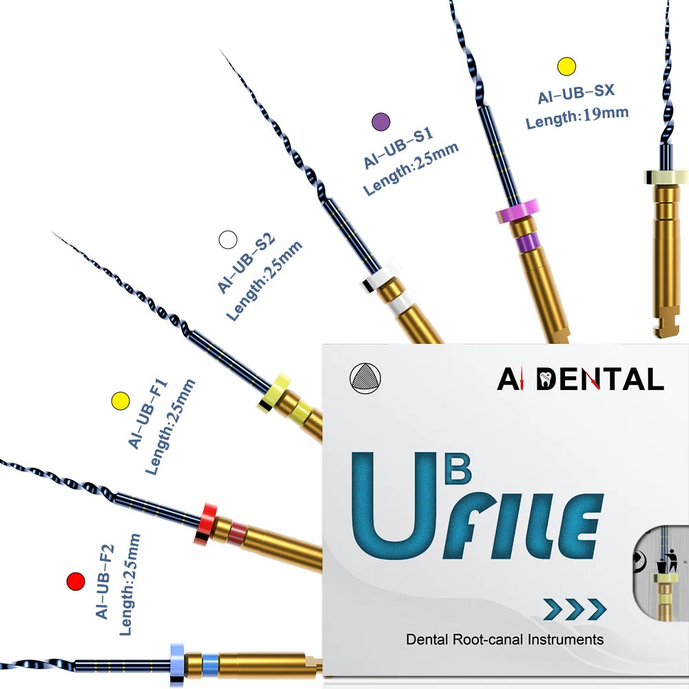 AI-UB Loving File USA original PU model 25mm Heat-Activated Endodontic NiTi Alloy Root Canal Files 6pcs/pack or 10sets/box