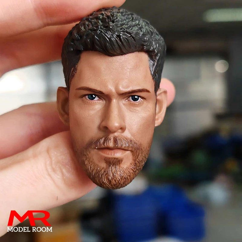 1/6 Chris Hemsworth Head Sculpt Gladiator Ver. PVC Male Head Carving Model Fit 12'' Male Soldier Action Figure Body Dolls