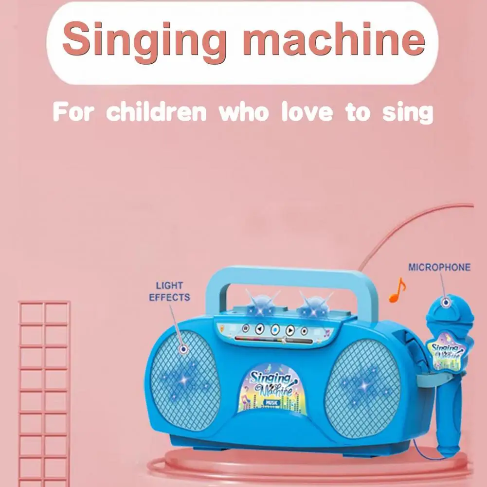 Microphone jouet musical pour enfants, jouet portable sûr pour enfants avec effets d'éclairage, jouet musical amusant pour l'intérieur et l'extérieur pour les jeunes