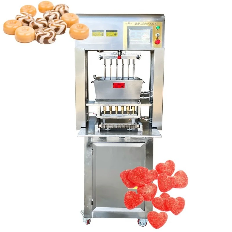 SE-20J soft/hard/lollipop, small servo pouring machine, semi-automatic candy pedal machine