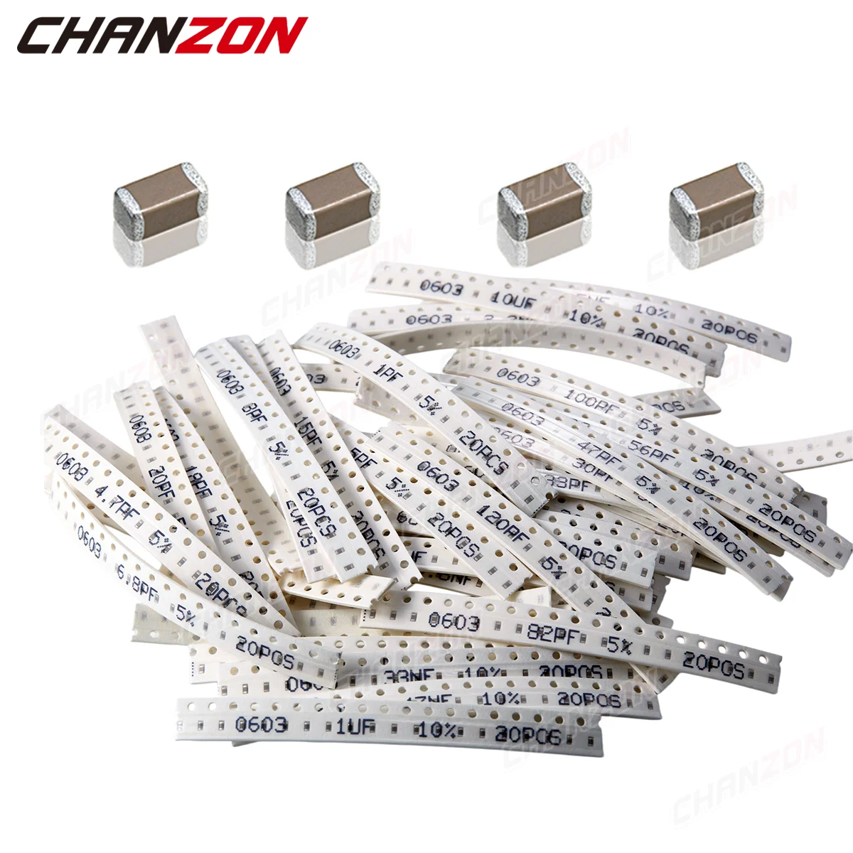 1nF to 22uF High Quality 0603 Chip Capacitor Set X7R Assortment Kit 50 Values SMT MLCC Components for Power Supply Circuits