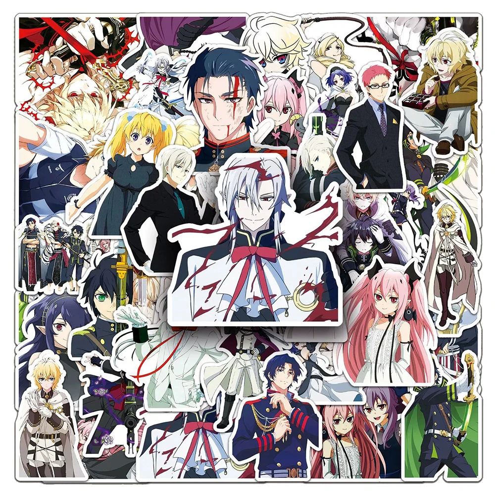 10/30/50 Stück Seraph of the End Cartoon Aufkleber Coole Anime Aufkleber Graffiti Notebook Gitarre Telefon Auto Wasserdicht Kinderspielzeug Aufkleber