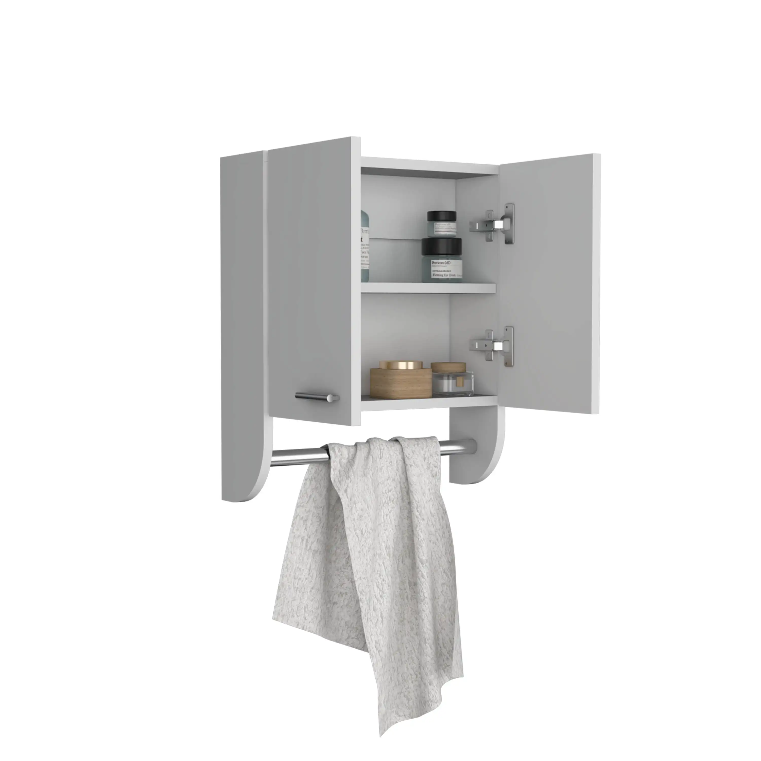 Optim Medicine Cabinet with towel holder White 17.4