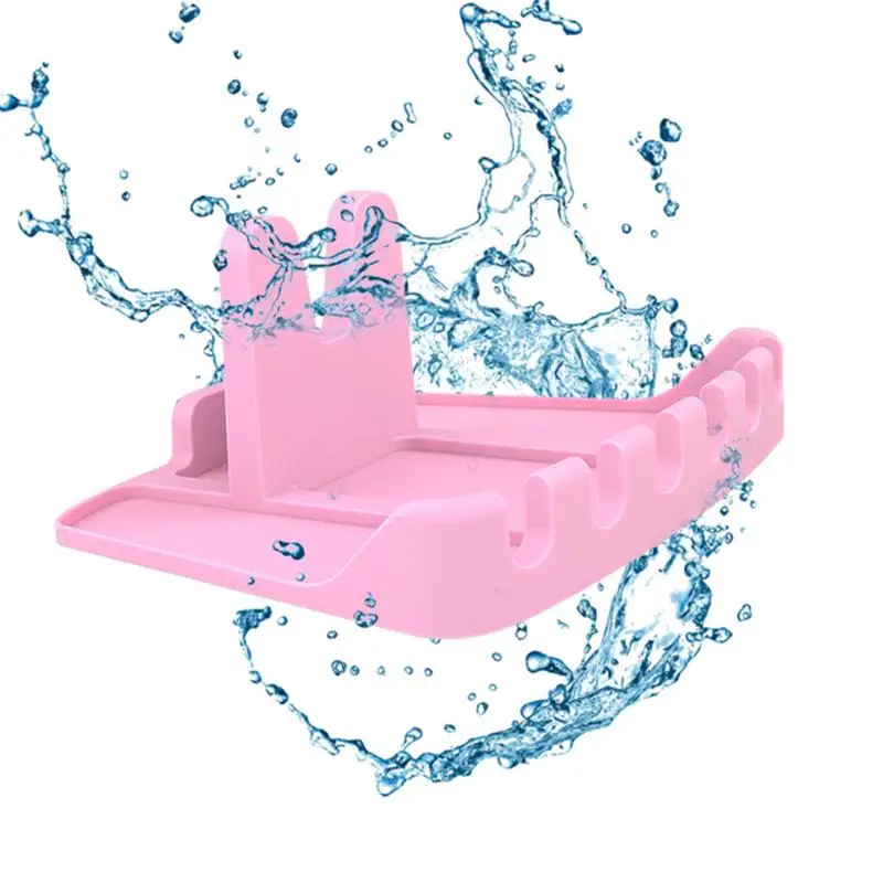 

Подставка для крышки и ложки, коврик для хранения из пищевого силикона, большой кухонный органайзер для посуды, вмещает щипцы