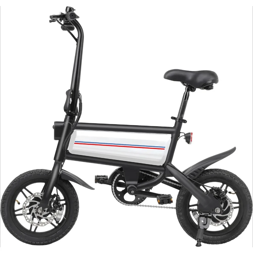 

Electric Bicycle with A Maximum Range of 25 Miles, Equipped with A Detachable Battery, Adjustable Seats, and Dual Mudguards