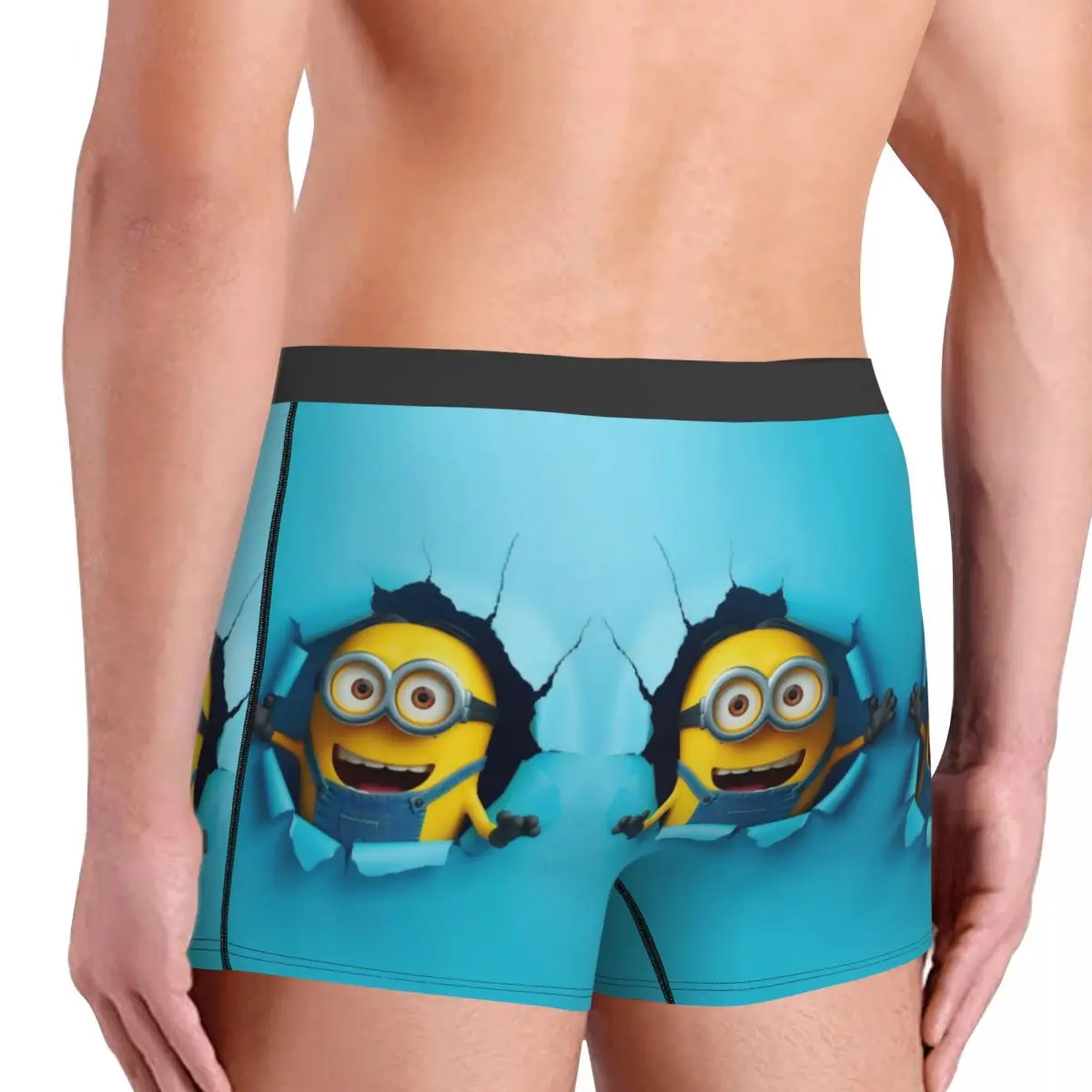 Customized M-Miniones Underwear Male Print Cute Cartoon Boxer Shorts Panties Briefs Soft Underpants