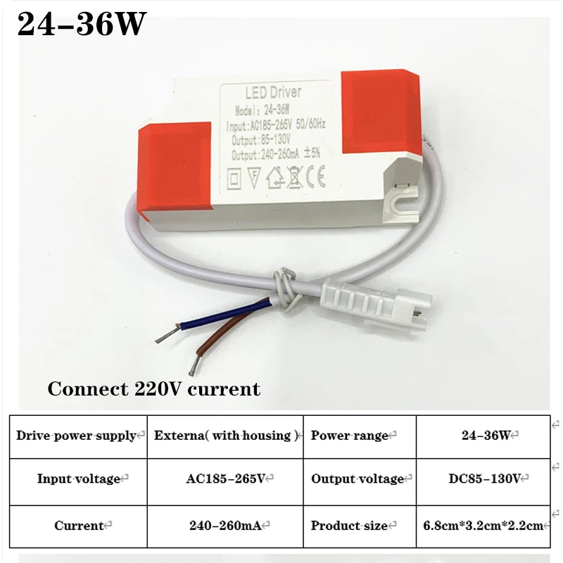 LED Driver 300mA 3w 4-7w 8-12w 18-24w 24-36w LED Constant Current External Driver Power Unit Supply For LED Bulb Transformers