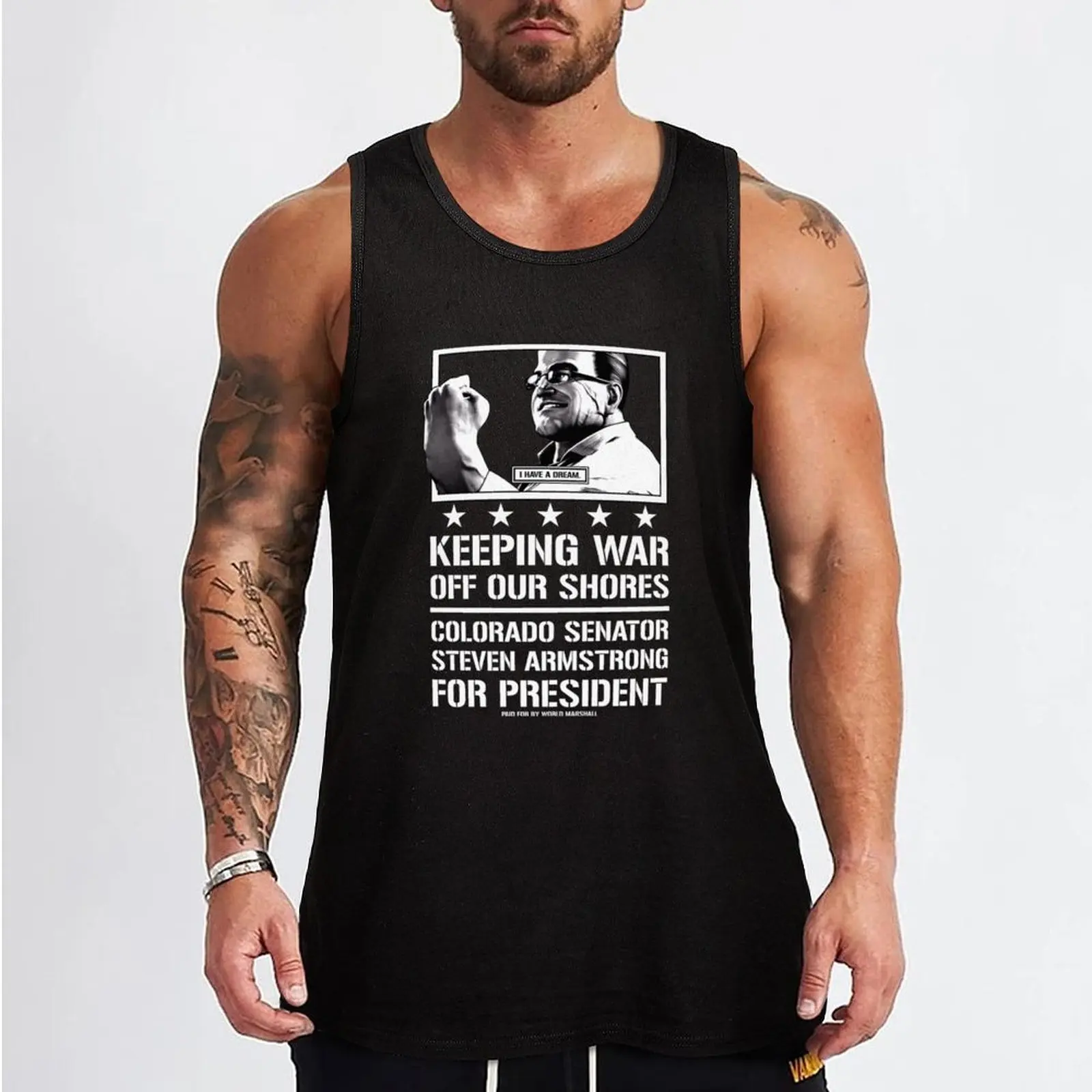 Senator Armstrong Tank Top sleeveless gym shirts male Fitness men clothing