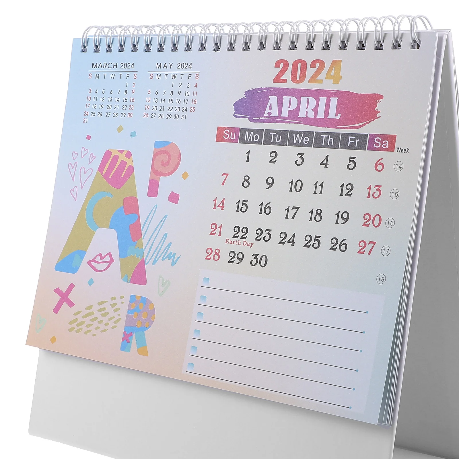 

2024 Calendar Desk 2023-2024 Office Calendar Decorative Standing Desktop Thick Paper Home Office Accessory Table Monthly Planner