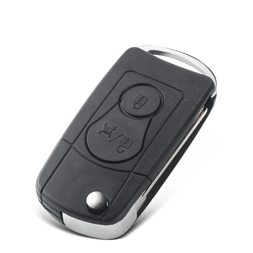 KEYYOU 1Pcs Modified Filp Folding Car Remote Key Shell Fob Case Cover For Ssangyong Actyon SUV Kyron Car Styling