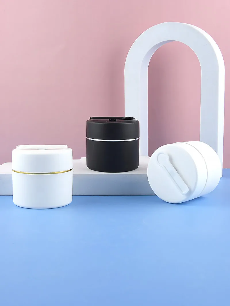 30/50g Empty Cosmetic Jar New Frosted Makeup Container PP Cream Jar With Magnetic Spoon Eye Cream/Mask/Lotion Container