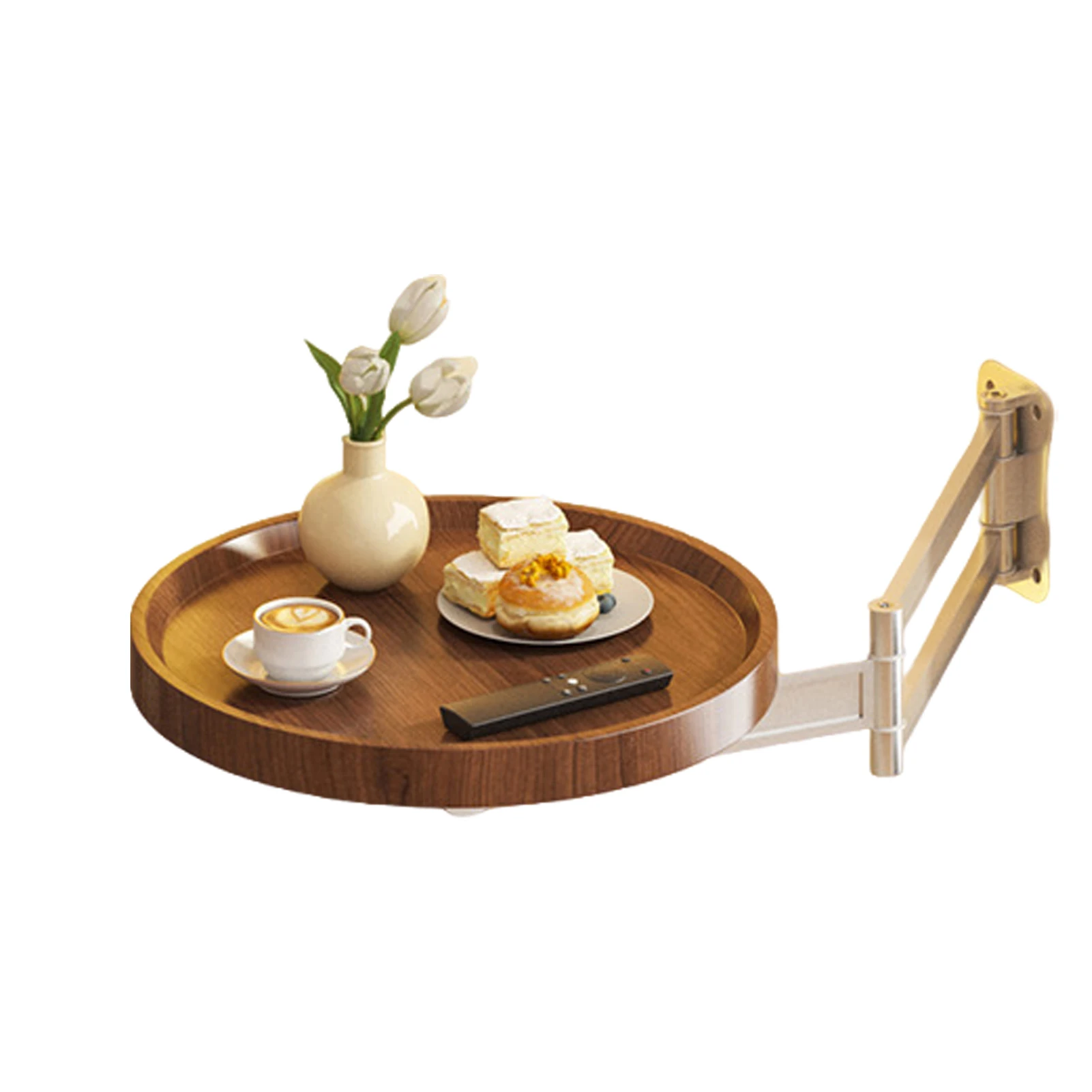 Floating Wall Mount Table Extendable Dining de Shelf Round Foldable Tea Easy To ll Space