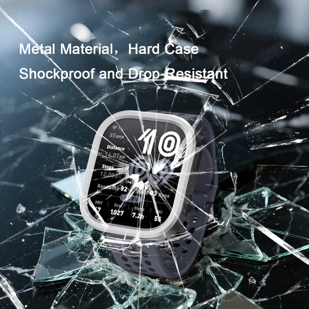 Metal Protective Case Compatible with Amazfit Bip 6 Smartwatch – Shockproof, Scratch-Resistant, Slim Design