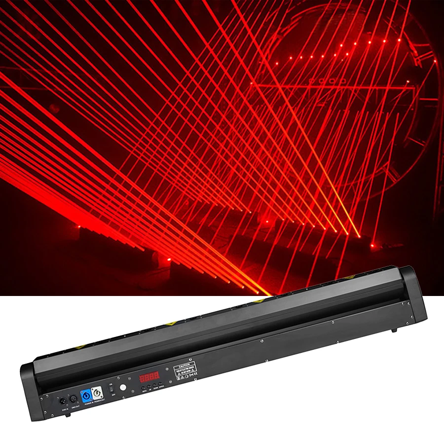 8 oczu Ruchoma głowica Światło laserowe 500 MW mobilna głowica Wiązka Światło sceniczne DMX Bar KTV Disco