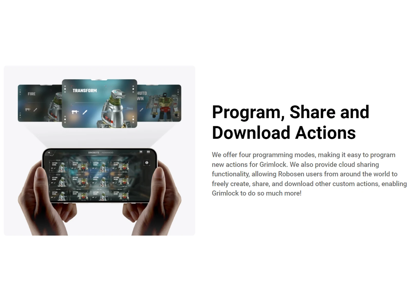 روبوت ترانسفورمرز روبوسن فلاغشيب جريملوك G1 من هاي بلاي، شخصيات متحركة GSEG-SA