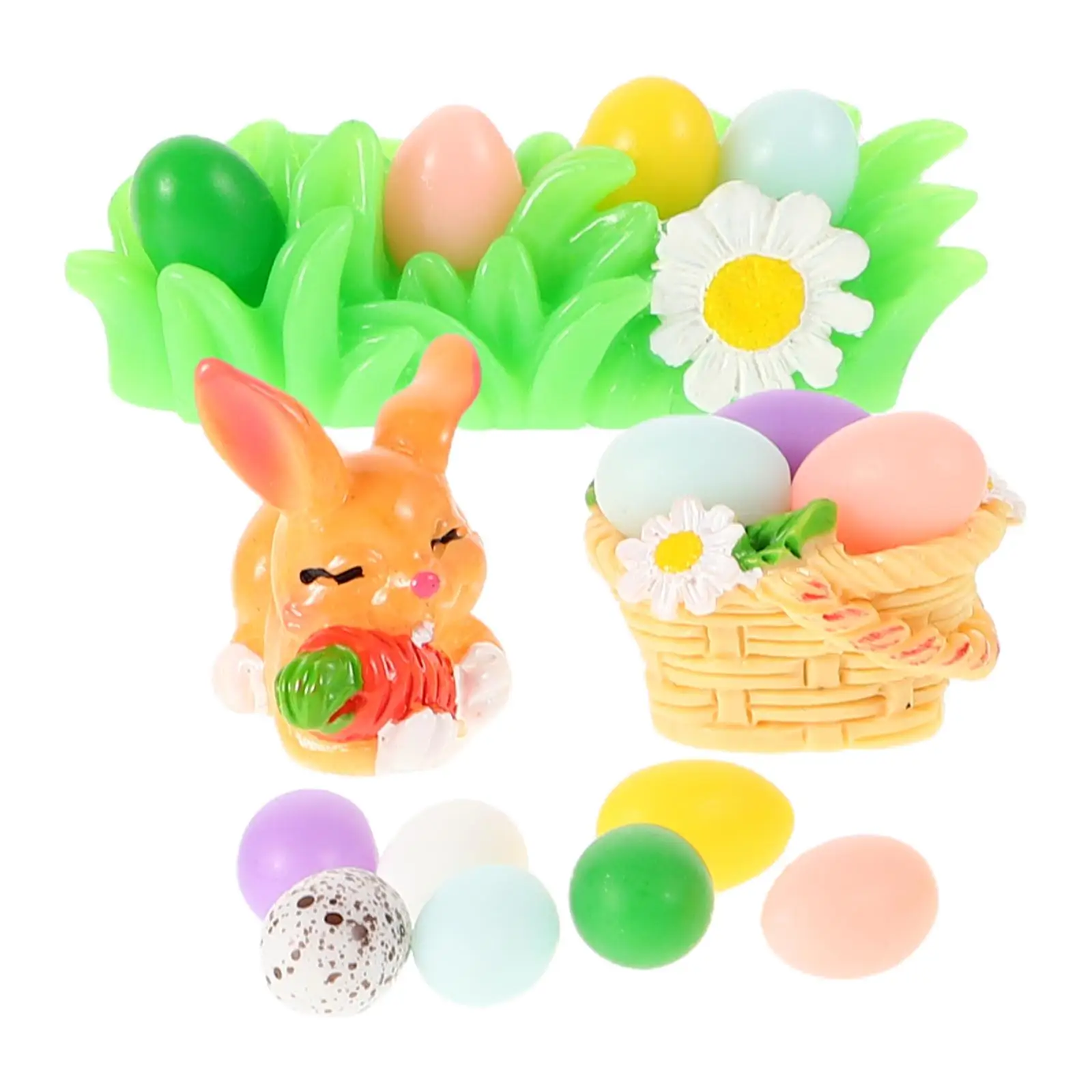 

10 Pcs Moss Bunny Easter Decorations Suitable for Egg Decorating Kit Rabbit Toys