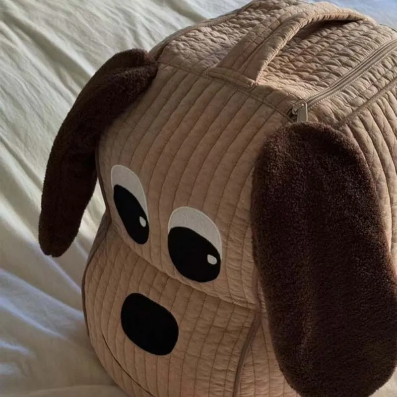 Cartoon Dog Kids Large Capacity Mommy Bag Miscellaneous Handbags Baby Kindergarten Quilt Storage Bag